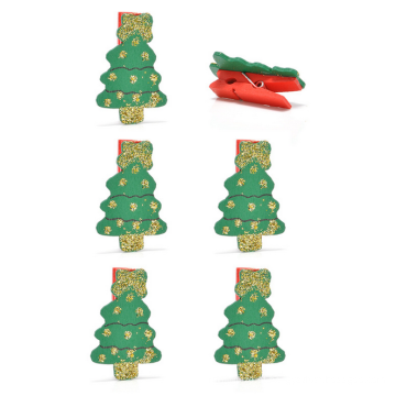 FQ marca item ornamento produto clip de madeira decoração de natal